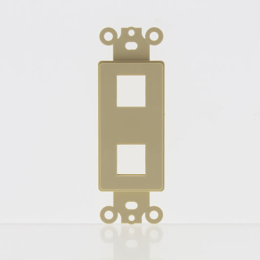 Eaton 5522-5EV Ivory 1-Gang 2-Port Unbreakable Nylon Mid-Size Wallplate Cover