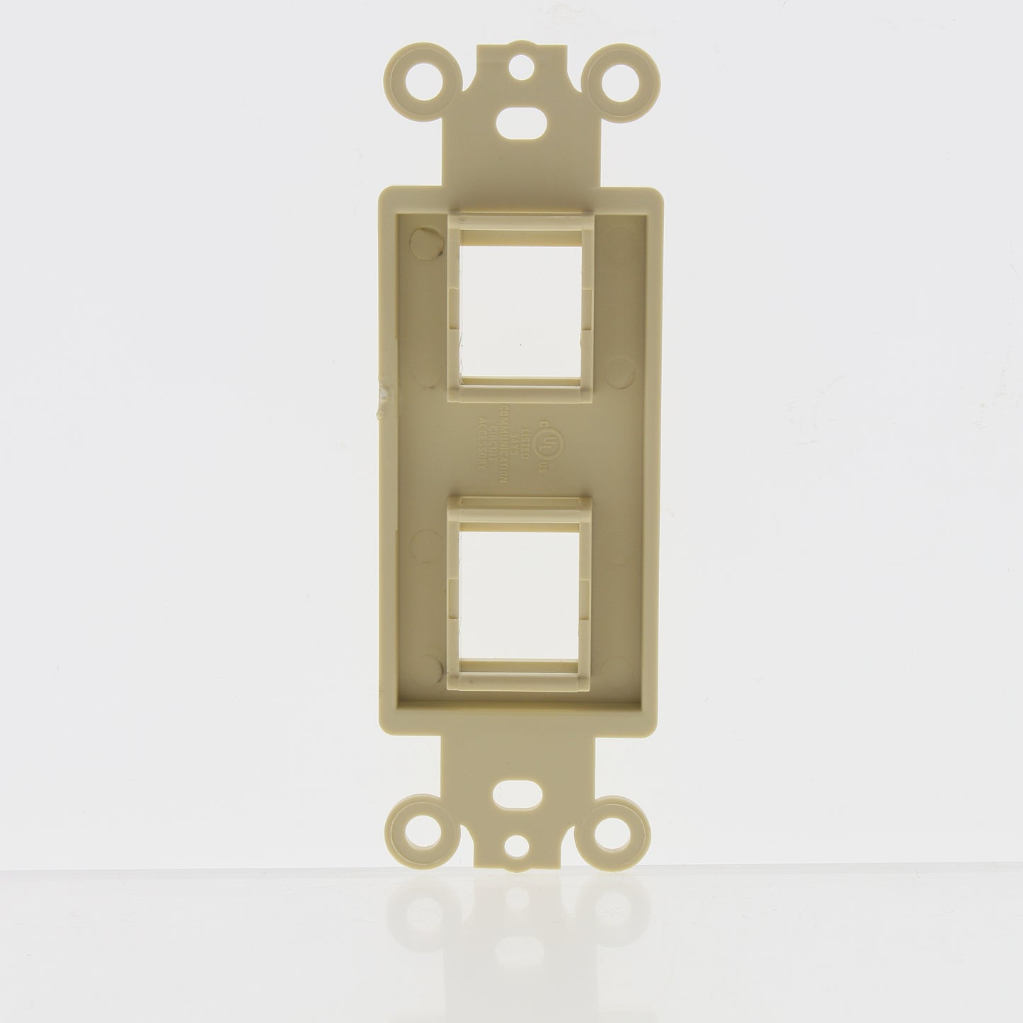 Eaton 5522-5EV Ivory 1-Gang 2-Port Unbreakable Nylon Mid-Size Wallplate Cover