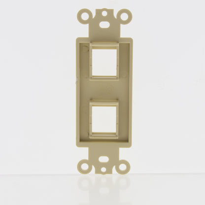 Eaton 5522-5EV Ivory 1-Gang 2-Port Unbreakable Nylon Mid-Size Wallplate Cover
