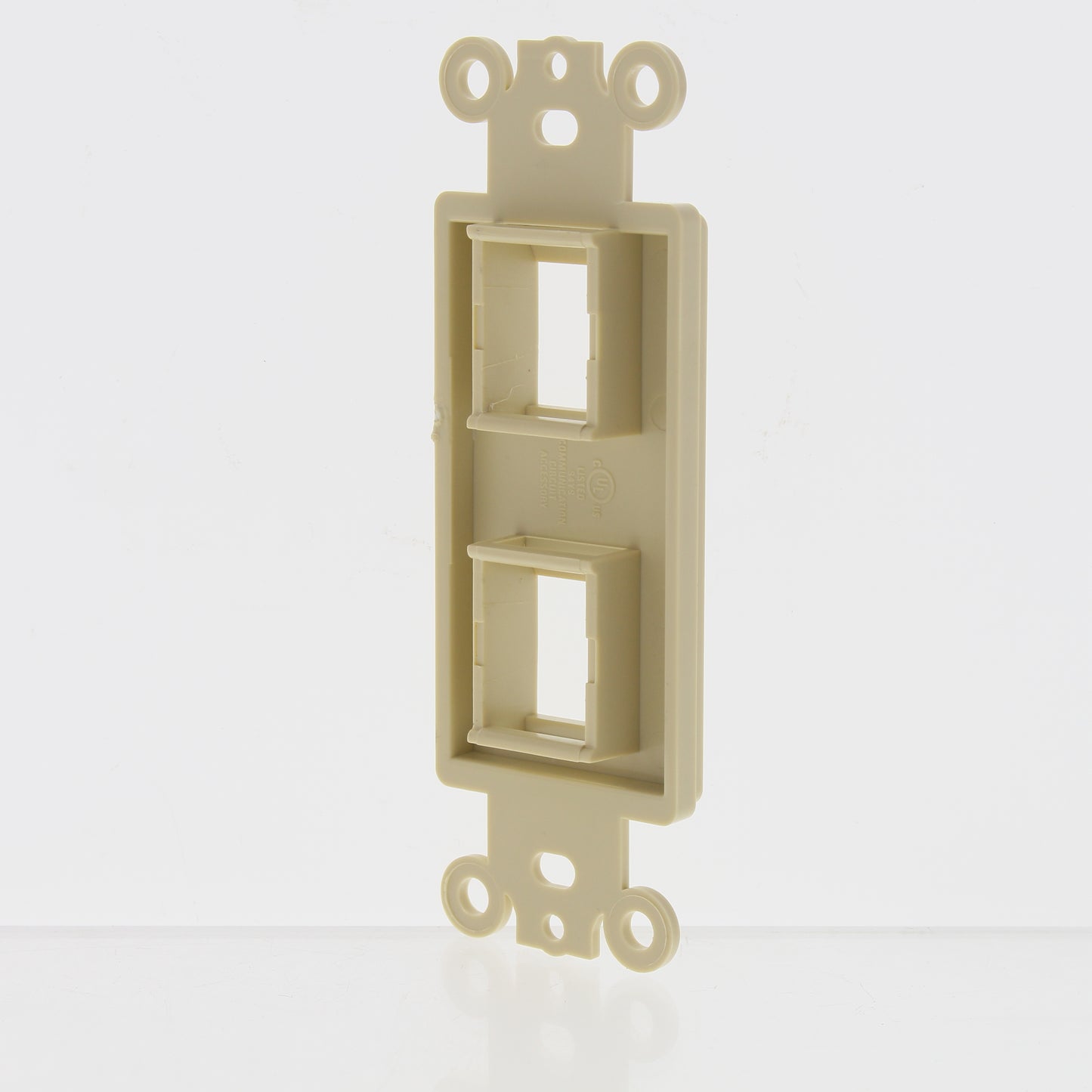 Eaton 5522-5EV Ivory 1-Gang 2-Port Unbreakable Nylon Mid-Size Wallplate Cover