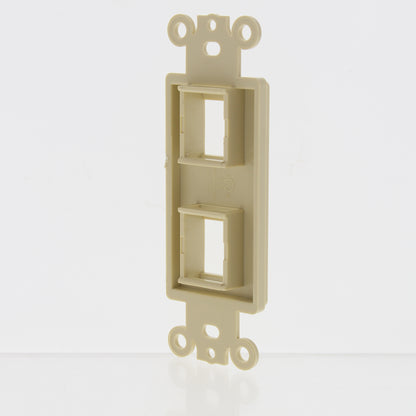 Eaton 5522-5EV Ivory 1-Gang 2-Port Unbreakable Nylon Mid-Size Wallplate Cover