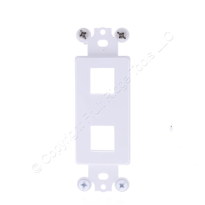 Eaton 5522-5EW White 1-Gang 2-Port Unbreakable Nylon Mid-Size Wallplate Cover