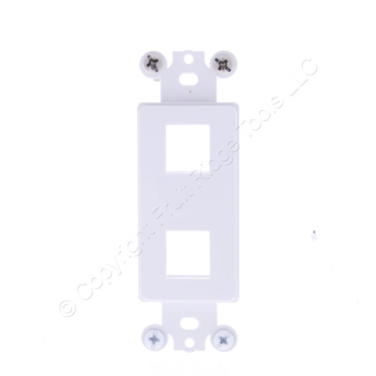 Eaton 5522-5EW White 1-Gang 2-Port Unbreakable Nylon Mid-Size Wallplate Cover