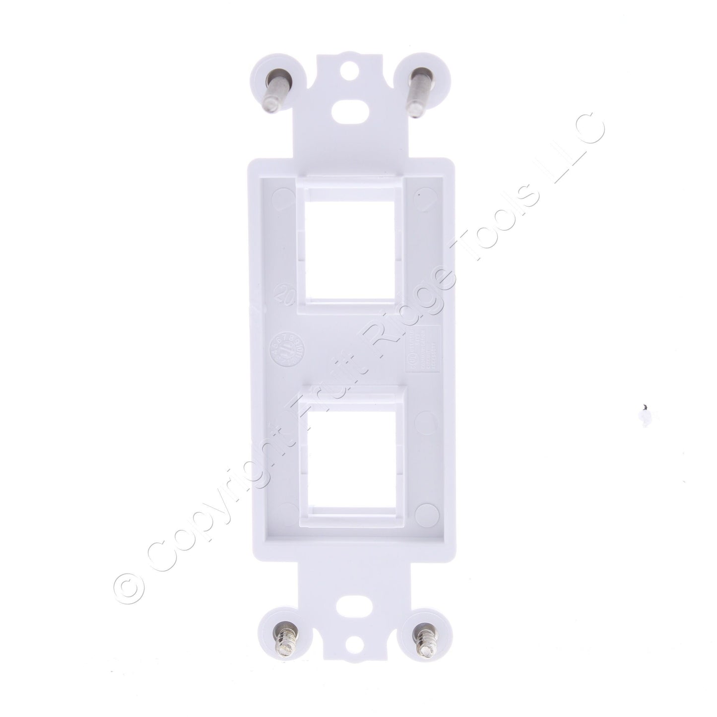 Eaton 5522-5EW White 1-Gang 2-Port Unbreakable Nylon Mid-Size Wallplate Cover