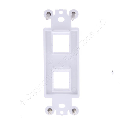 Eaton 5522-5EW White 1-Gang 2-Port Unbreakable Nylon Mid-Size Wallplate Cover