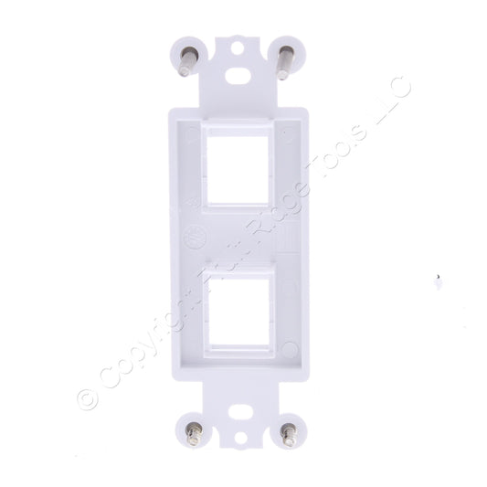 Eaton 5522-5EW White 1-Gang 2-Port Unbreakable Nylon Mid-Size Wallplate Cover
