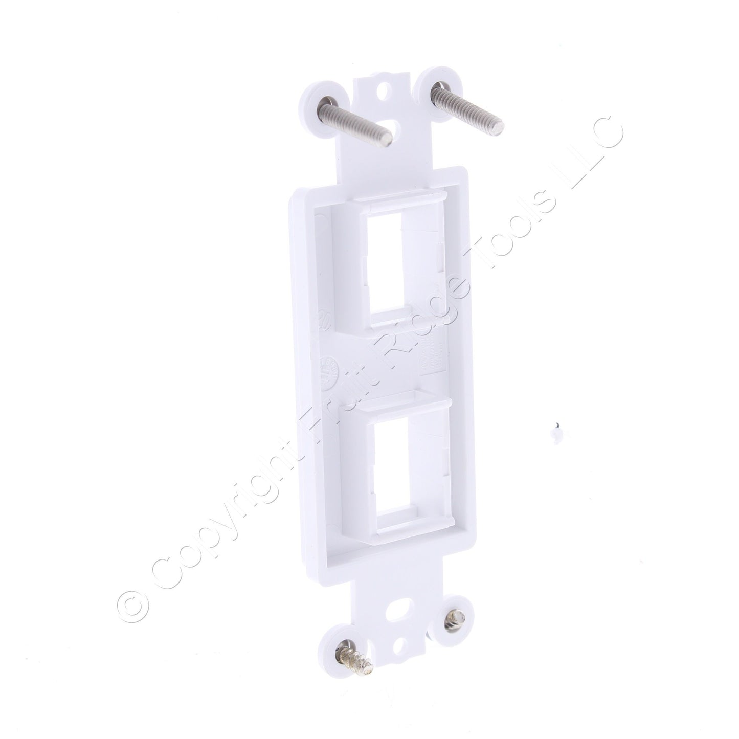 Eaton 5522-5EW White 1-Gang 2-Port Unbreakable Nylon Mid-Size Wallplate Cover