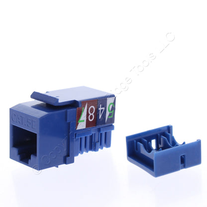 Eaton 5547-5EBL Blue Cat5e Snap-In Modular Data Jack 110 Style 8-Position RJ45