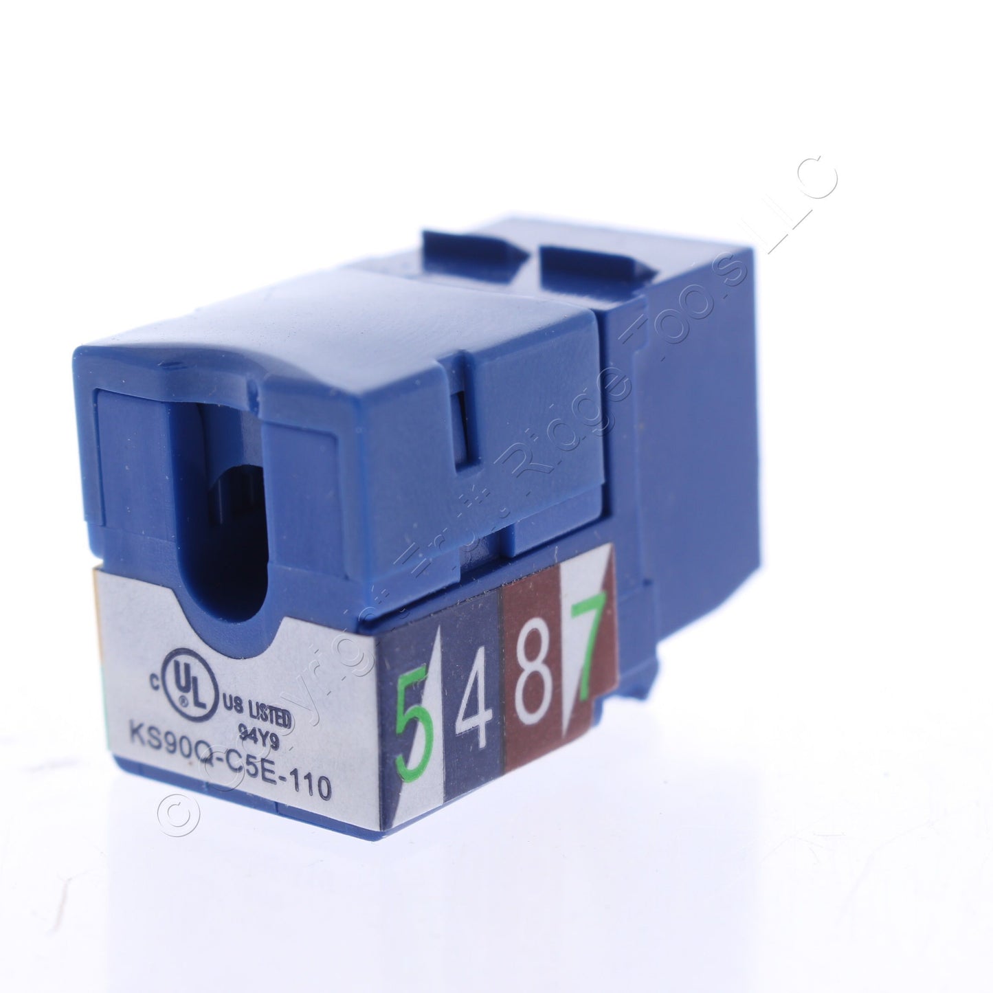 Eaton 5547-5EBL Blue Cat5e Snap-In Modular Data Jack 110 Style 8-Position RJ45
