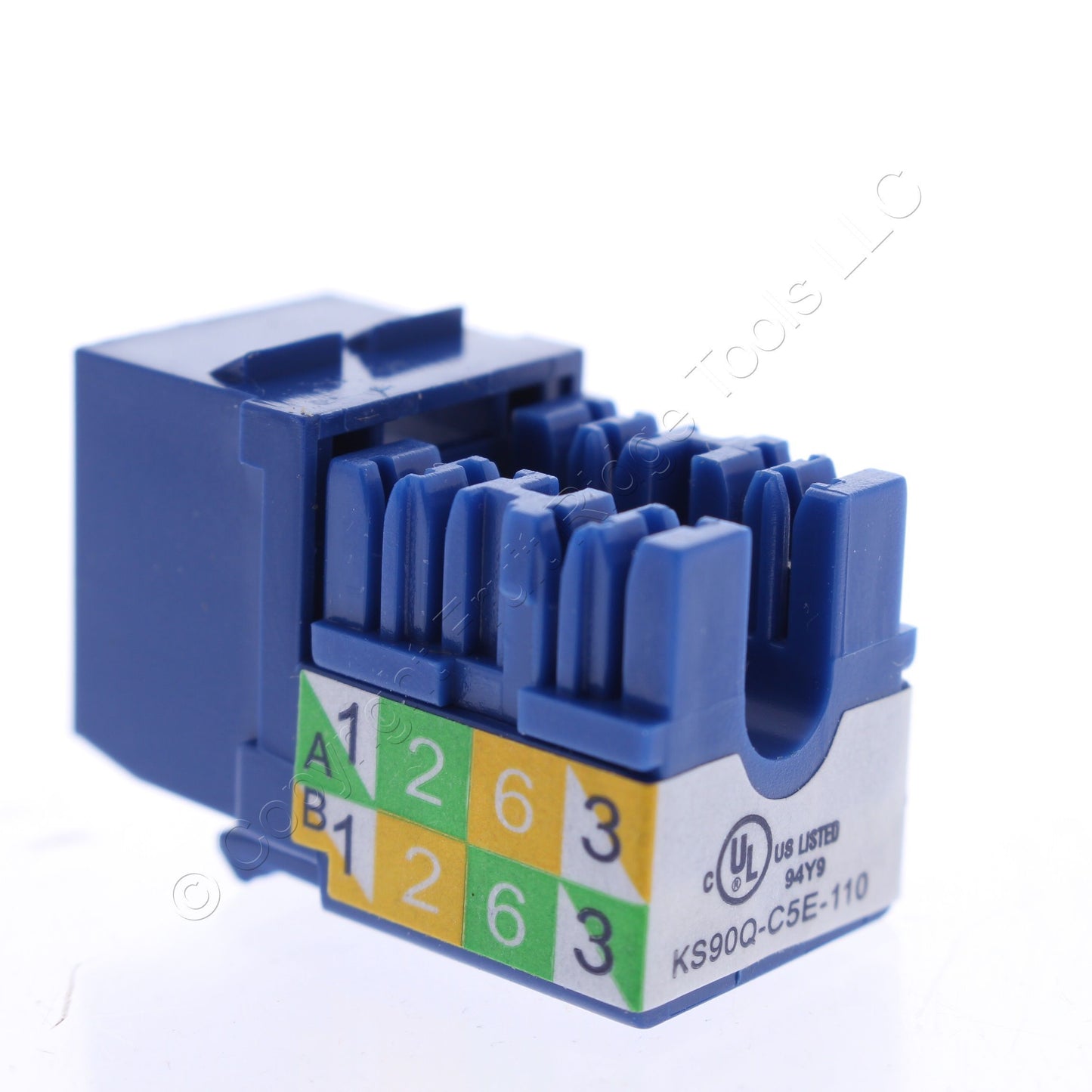 Eaton 5547-5EBL Blue Cat5e Snap-In Modular Data Jack 110 Style 8-Position RJ45