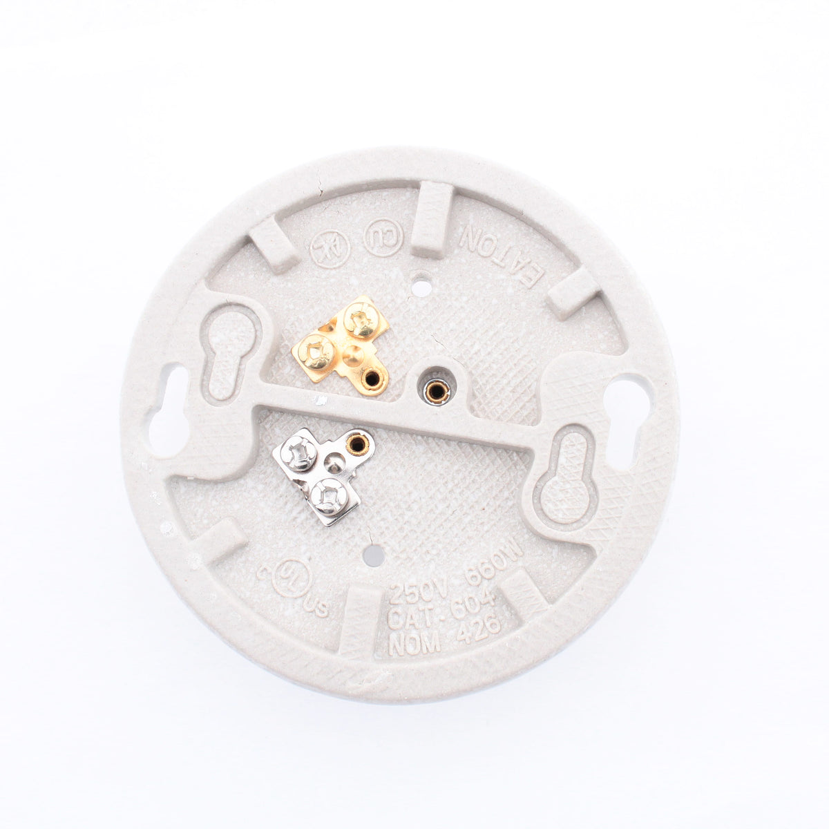 Eaton 604-SP Porcelain Ceiling Lampholder Keyless Light Socket 660W 4-Terminal