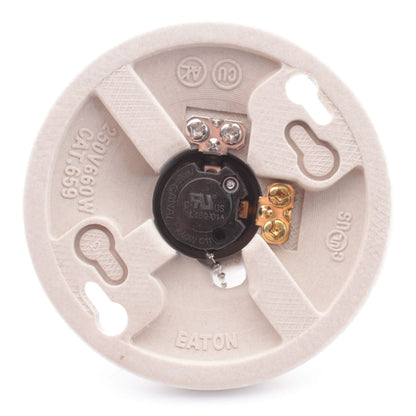 Eaton Porcelain Ceiling Lampholder Pull Chain Light Socket 250W 4-Terminal 659