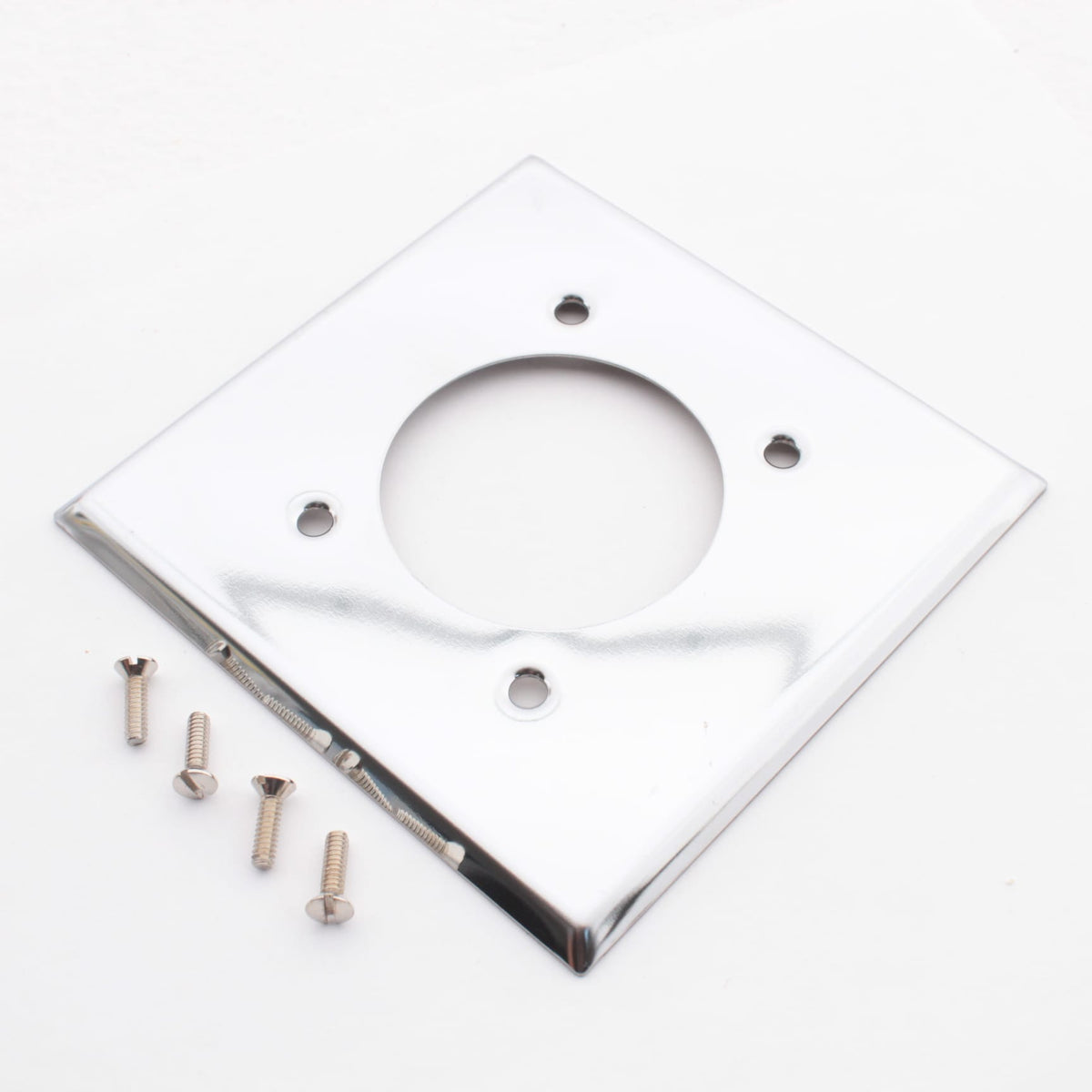 Eaton #68 Chrome-Metal Power Receptacle Outlet Wallplate Range Dryer 2.15" 10pcs