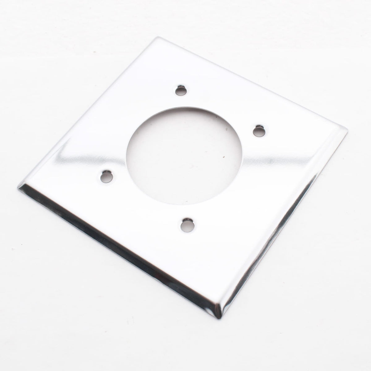 Eaton 68 Chrome 2-Gang Power Outlet 2.15" Chrome Plated Steel Wallplate Cover