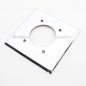 Eaton 68 Chrome 2-Gang Power Outlet 2.15" Chrome Plated Steel Wallplate Cover