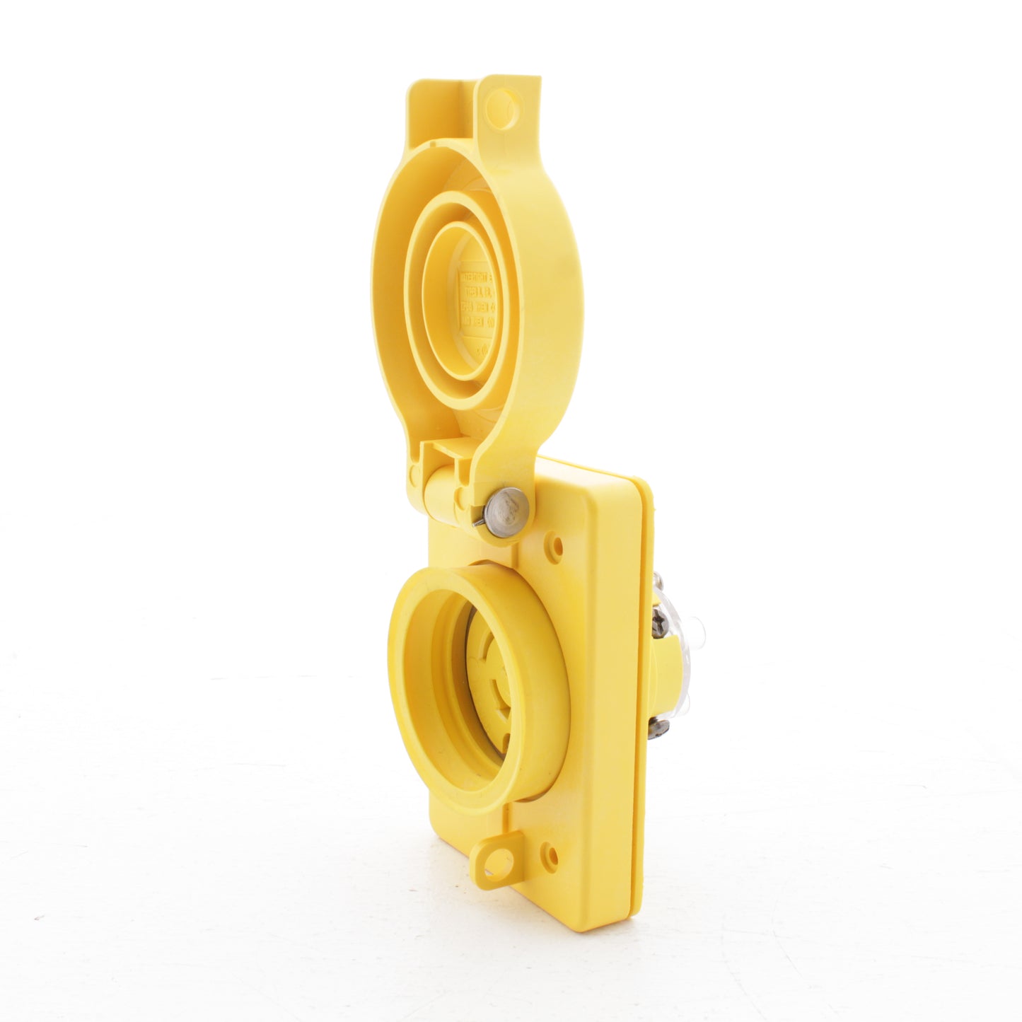 Eaton 7413RW Yellow Watertight 20A 120/208V Non-NEMA 3-Phase Locking Receptacle
