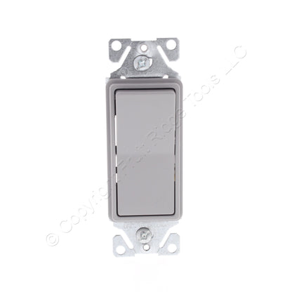 Eaton 7501GY Gray 15A Single Pole Decorator Rocker Light Switch 120/277V