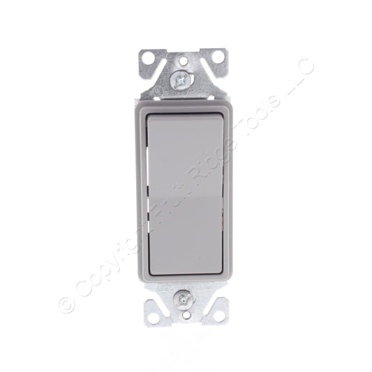 Eaton 7501GY Gray 15A Single Pole Decorator Rocker Light Switch 120/277V