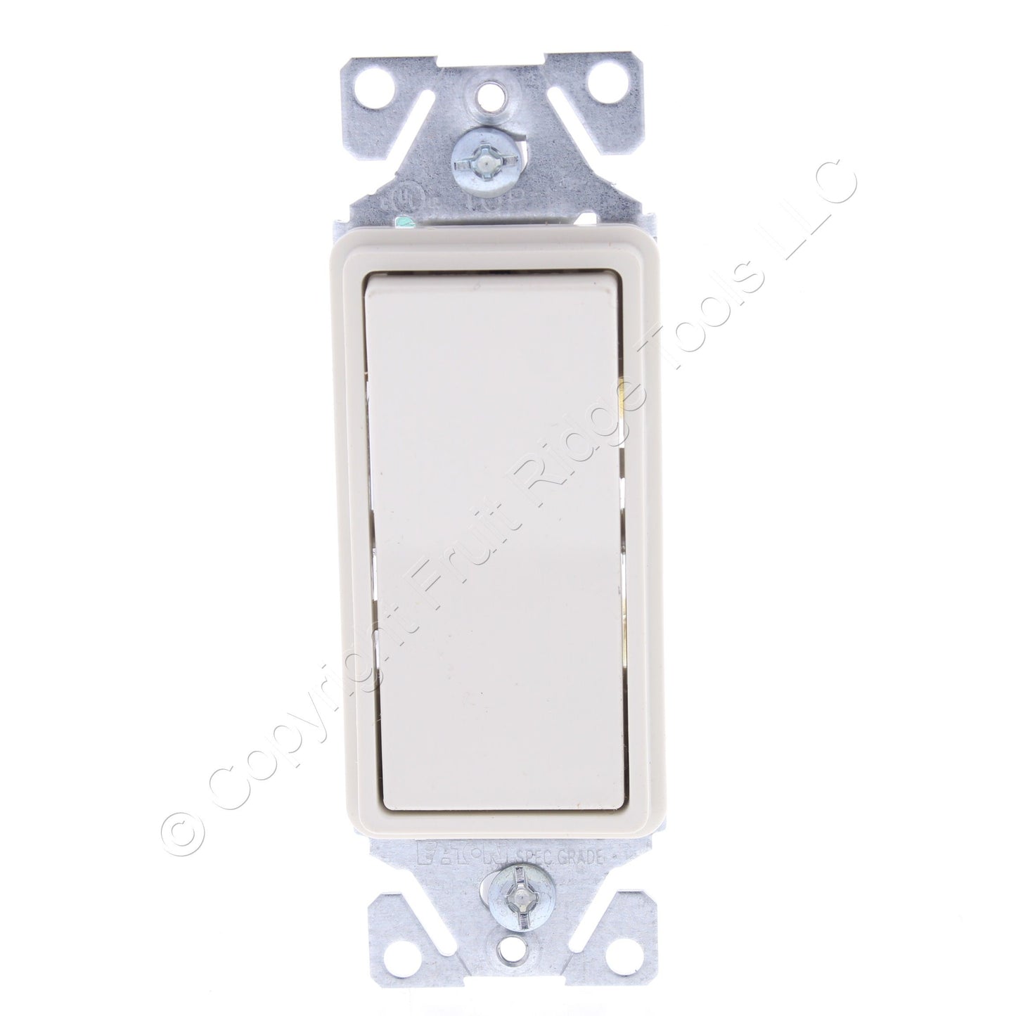 Eaton 7501LA Light Almond Decorator Rocker Light Switch 15A Single Pole 120/277V
