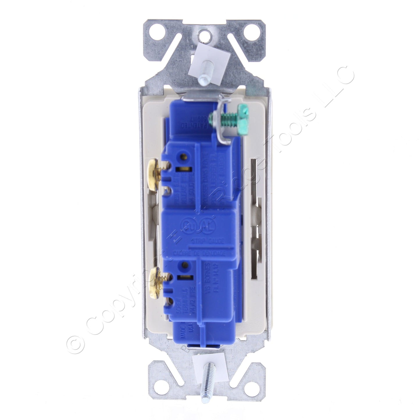 Eaton 7501LA Light Almond Decorator Rocker Light Switch 15A Single Pole 120/277V