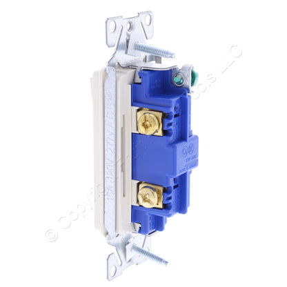 Eaton 7501LA Light Almond Decorator Rocker Light Switch 15A Single Pole 120/277V