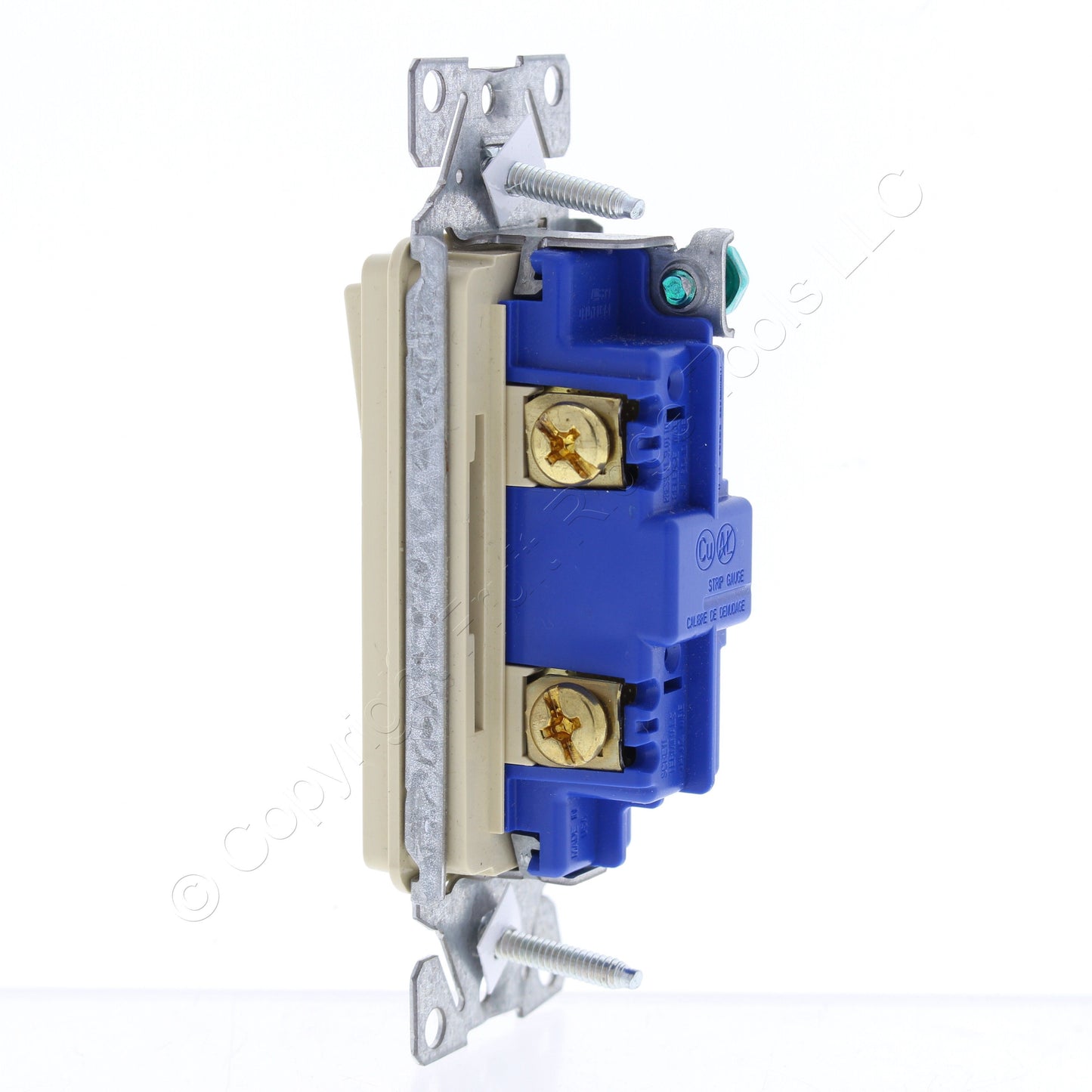 Eaton Ivory Decorator Rocker Light Switch 15A Single Pole 120/277V 7501V