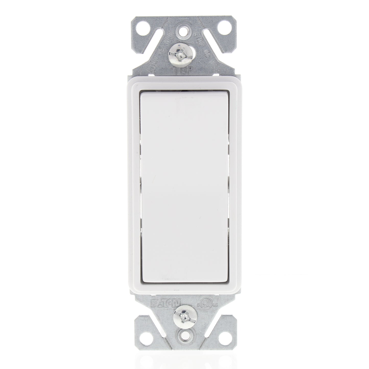 Eaton 7501W White Decorator Rocker Wall Light Switches 15A Single Pole 10-Pack