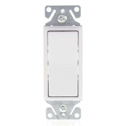 Eaton 7501W White Decorator Rocker Wall Light Switches 15A Single Pole 10-Pack