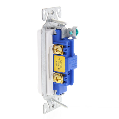 Eaton 7501W White Decorator Rocker Wall Light Switches 15A Single Pole 10-Pack