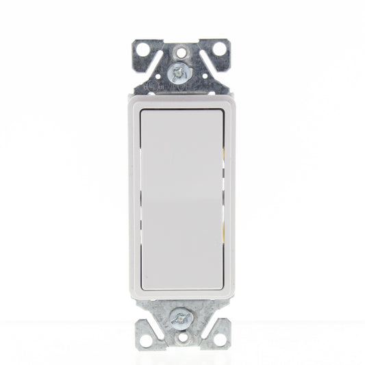 Eaton 7501W White Residential Single Pole ON/OFF Decorator Rocker Switch 15A