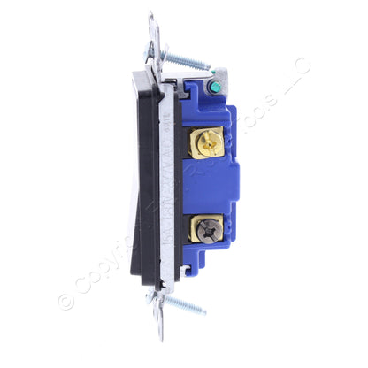 Eaton Black Residential Decorator Rocker Wall Light Switch 3-Way 15A 7503BK