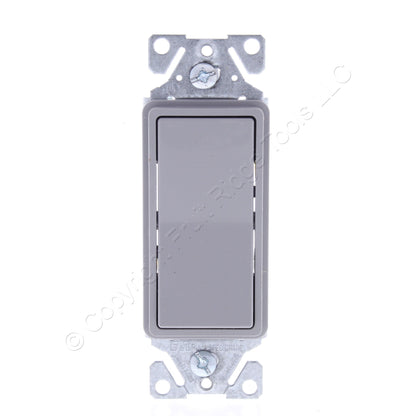 Eaton 7503GY Gray 15A Residential 3-Way Rocker Light Switch Decorator Control