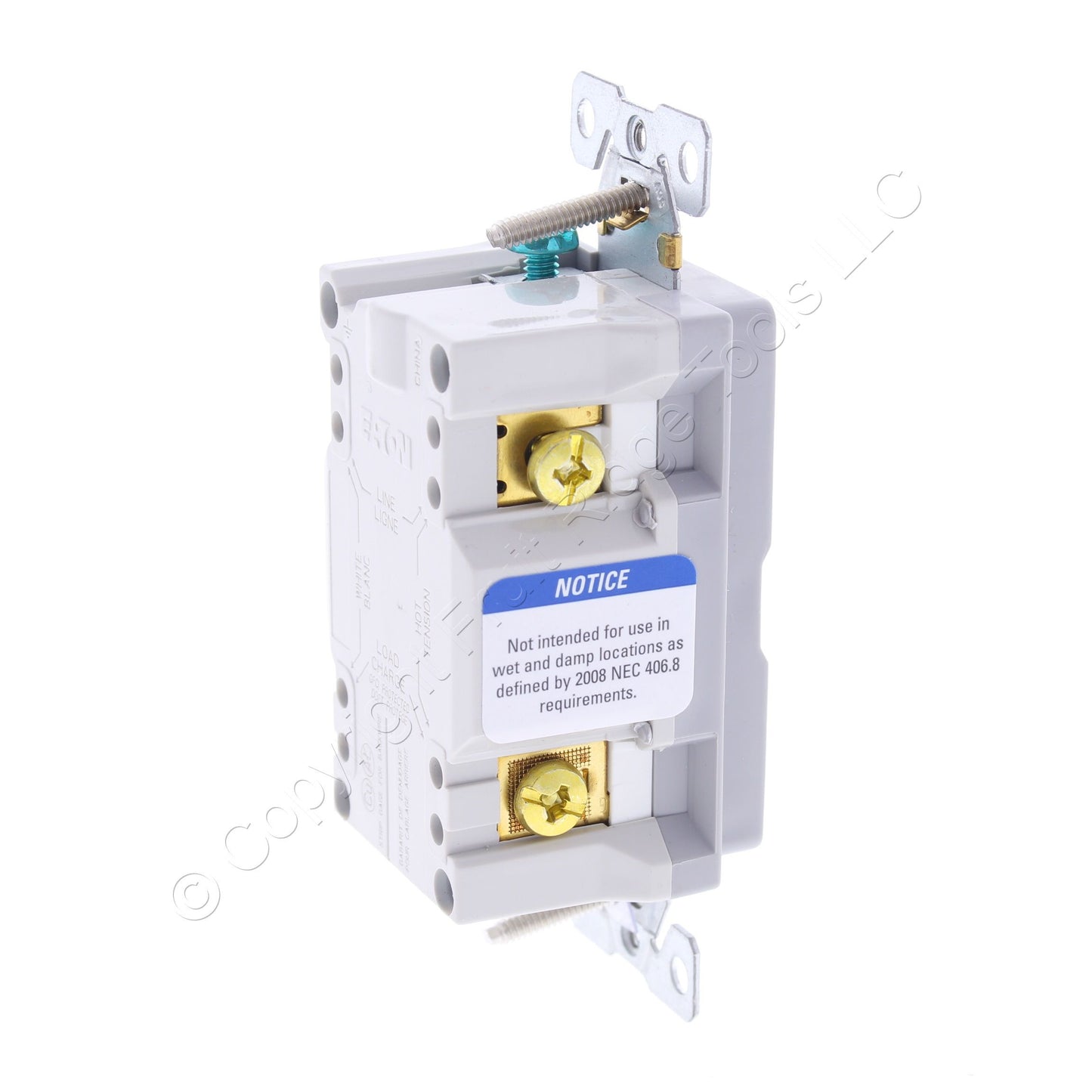 Eaton 7503GY Gray 15A Residential 3-Way Rocker Light Switch Decorator Control