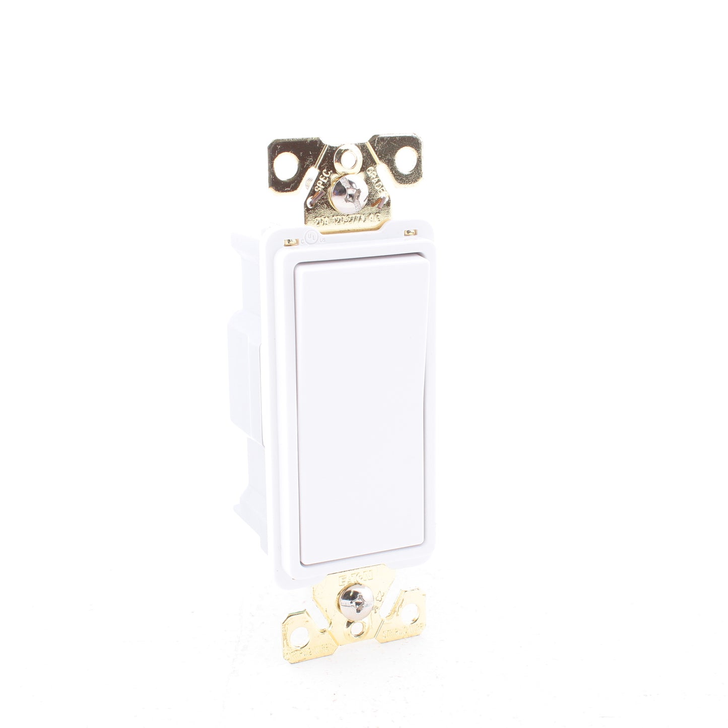 Eaton 7621W White Commercial Decorator Rocker Wall Light Switch 20A 120/277V