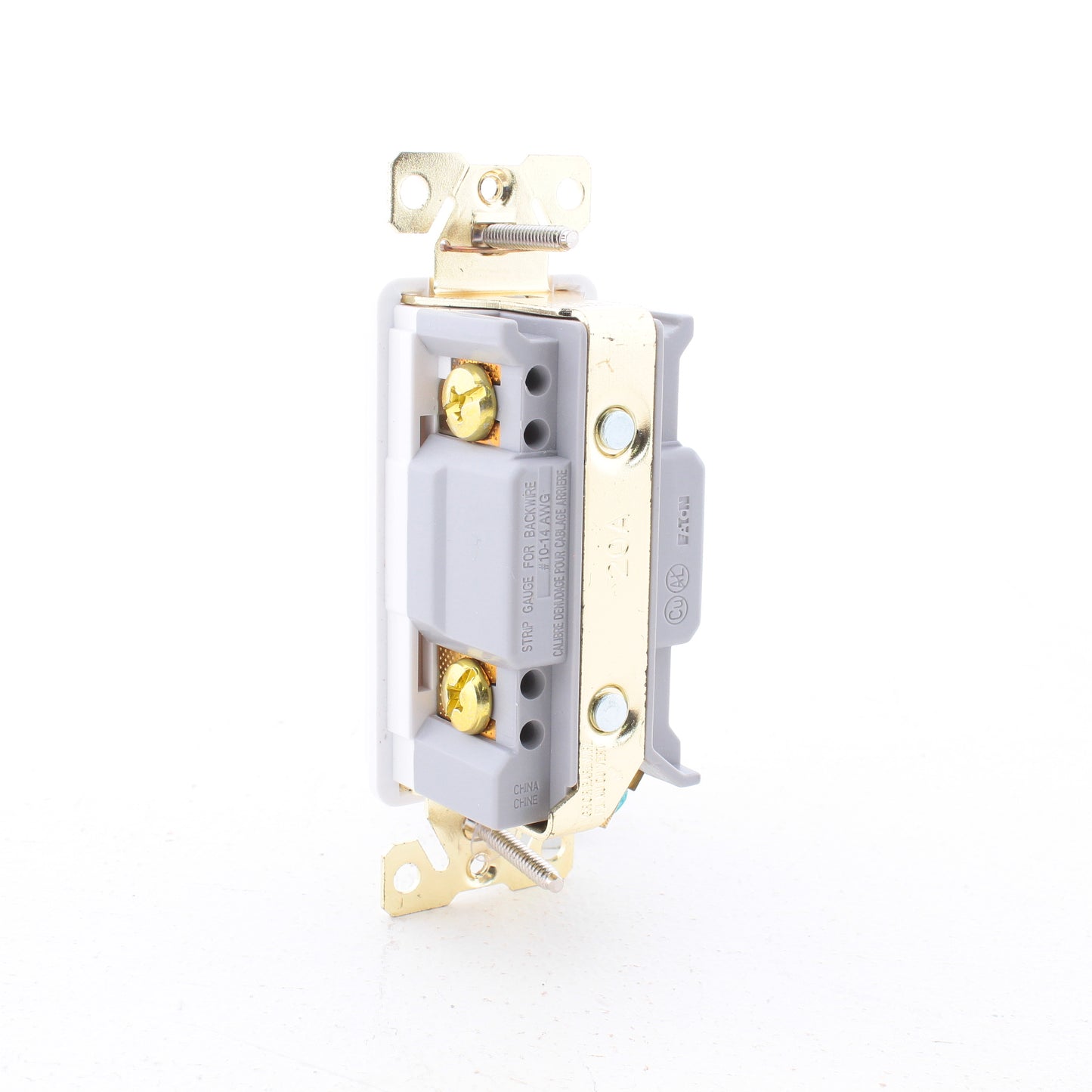 Eaton 7621W White Commercial Decorator Rocker Wall Light Switch 20A 120/277V