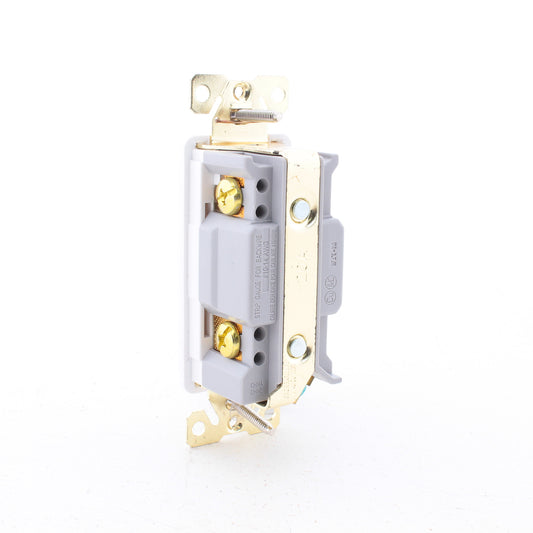 Eaton 7621W White Commercial Decorator Rocker Wall Light Switch 20A 120/277V