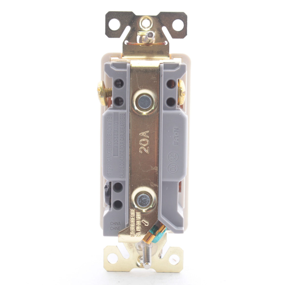 Eaton 7623LA Light Almond 20A Decorator 3-Way Rocker Light Switch Commercial