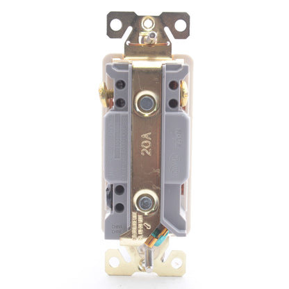 Eaton 7623LA Light Almond 20A Decorator 3-Way Rocker Light Switch Commercial