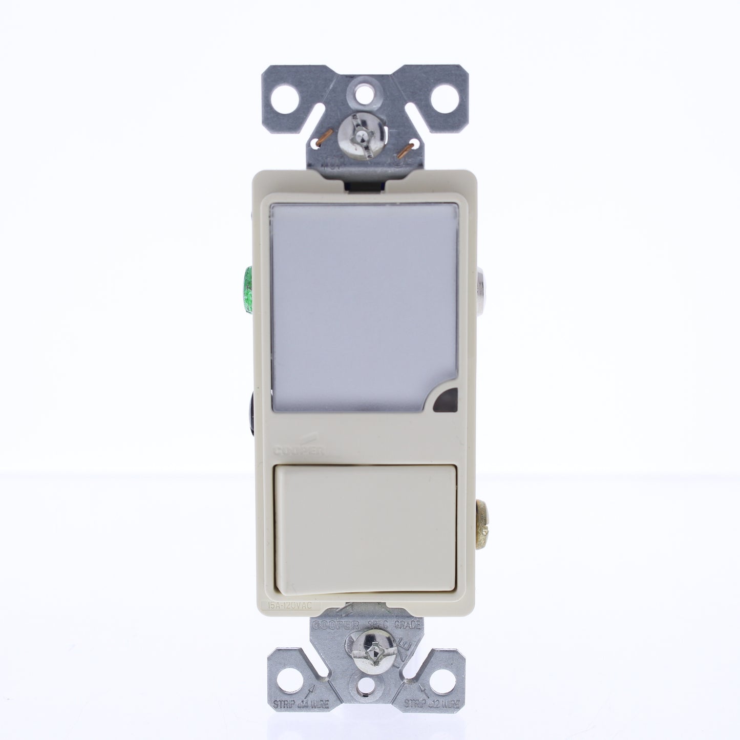 Eaton 7738A-K-L Almond Single Pole LED Switch with Dimmable Nightlight 1-Watt