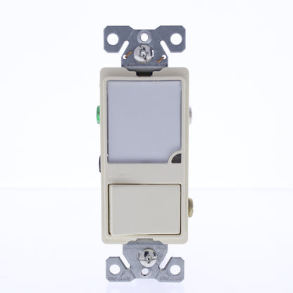 Eaton 7738A-K-L Almond Single Pole LED Switch with Dimmable Nightlight 1-Watt