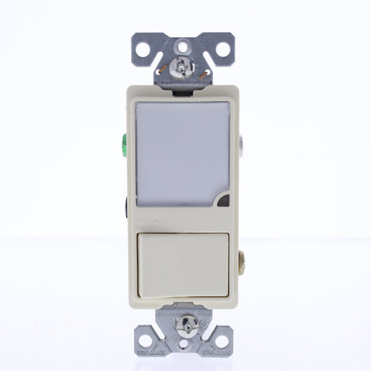 Eaton 7738A-K-L Almond Single Pole LED Switch with Dimmable Nightlight 1-Watt
