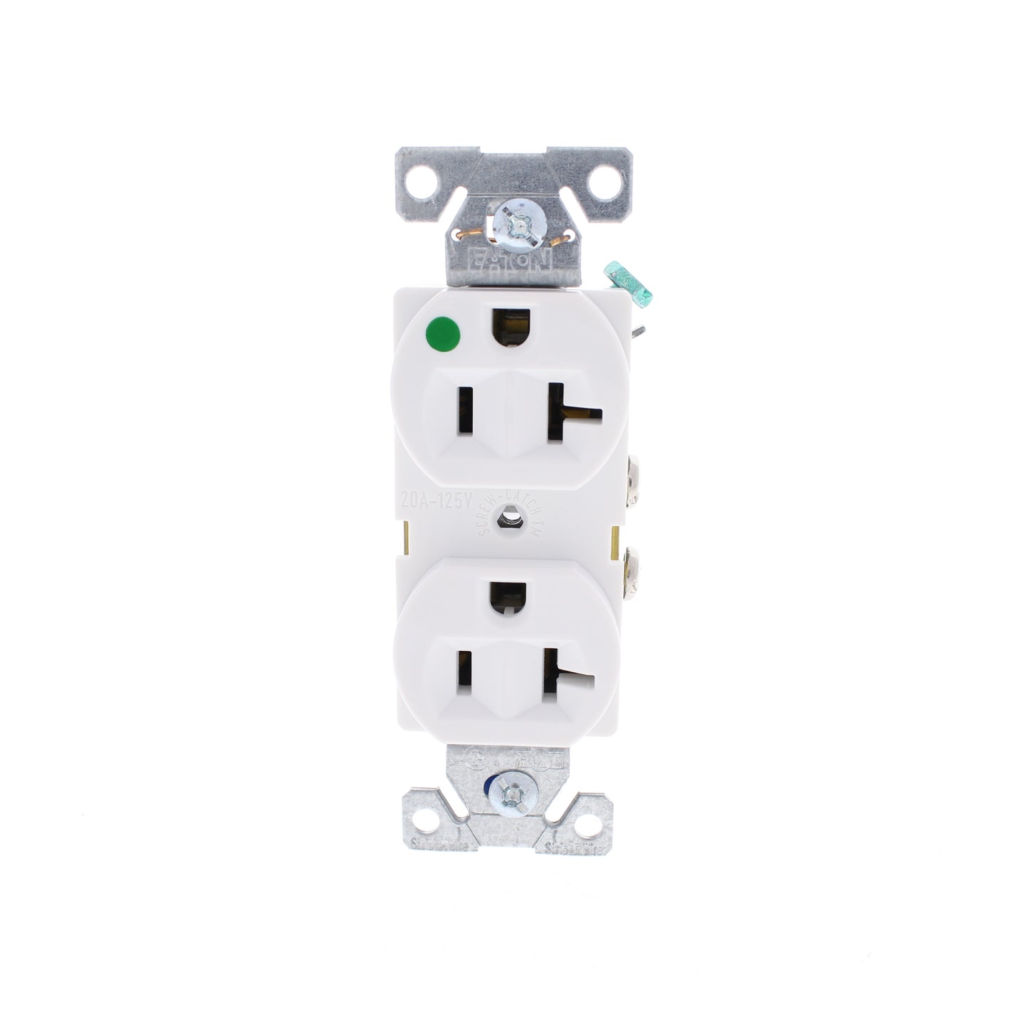 Eaton 8300W White Duplex Receptacle Outlet NEMA 5-20R 20A 125V Hospital Grade