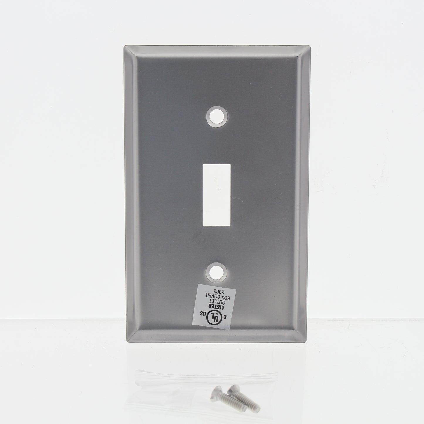 Eaton Stainless Steel 1-Gang Toggle Switch Wall Plate Cover Switchplate 93071