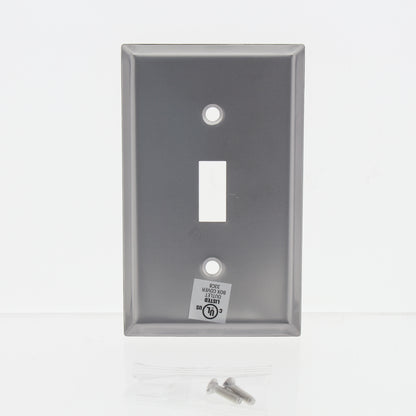 Eaton Stainless Steel 1-Gang Toggle Switch Wall Plate Cover Switchplate 93071