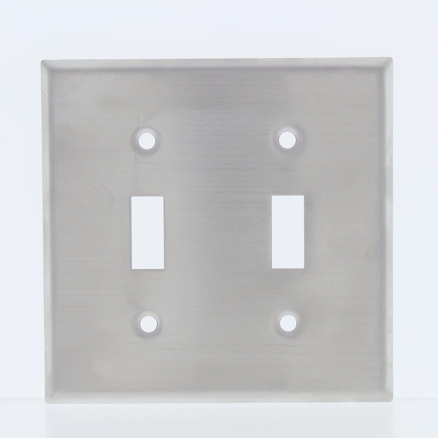 Eaton Non-Magnetic Stainless Steel 2-Gang Toggle Switch Cover Wallplate 93072