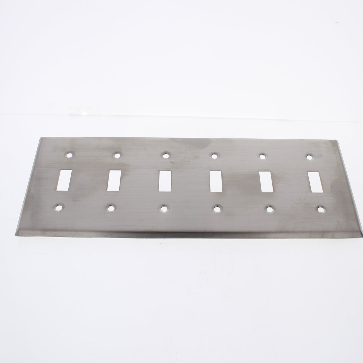 Eaton 93076 Non-Magnetic Stainless Steel 6-Gang Toggle Switch Cover Wallplate