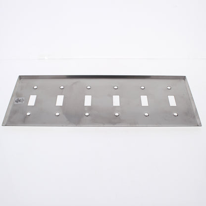 Eaton 93076 Non-Magnetic Stainless Steel 6-Gang Toggle Switch Cover Wallplate