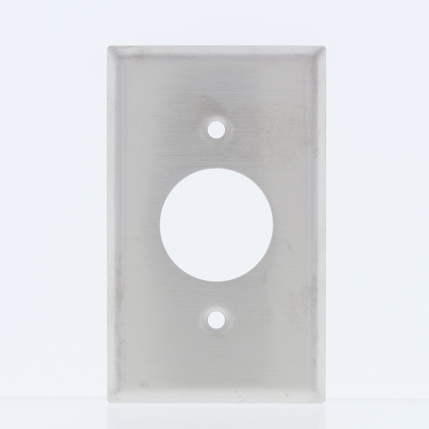 Eaton 1G Stainless Steel Receptacle Wallplate Single Outlet Cover 1.40" 93091