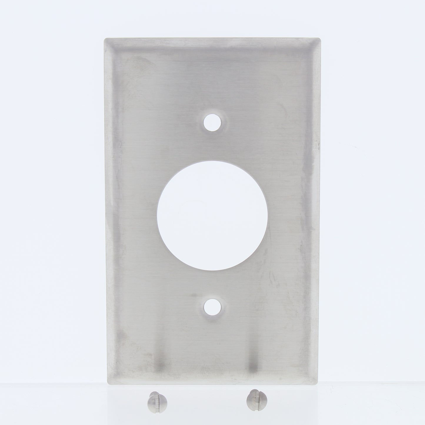 Eaton 1G Stainless Steel Receptacle Wallplate Single Outlet Cover 1.40" 93091