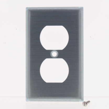 10 Eaton Stainless Steel 1-Gang Receptacle Duplex Outlet Cover Wallplates 93101